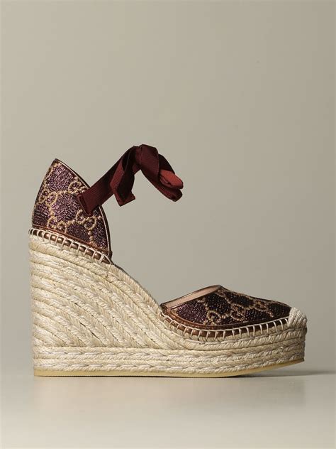 scarpe invernale gucci zeppa beige